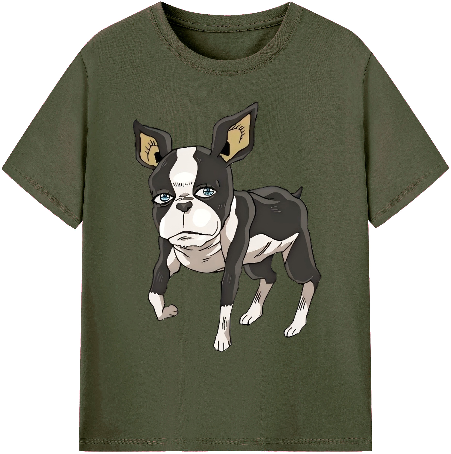 （画像用） ジョジョの奇妙な冒険 イギー JoJo's Bizarre Adventure Iggy 綿100％ メンズ半袖Tシャツ｜肌触りやわらか＆通気性